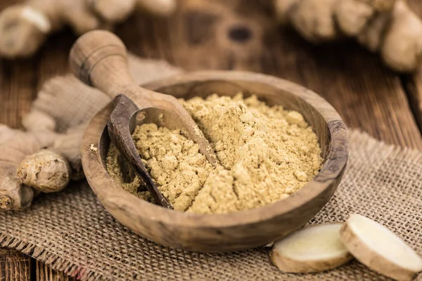 Some Healthy Ginger Powder Selective Focus Close Shot — ストック写真