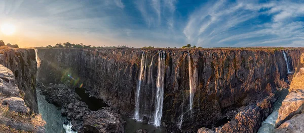 Victoria Falls Mosi Tunya View Zimbabwe Side Dry Season — Stock Photo, Image