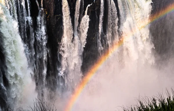 Victoria Falls Mosi Tunya Vista Desde Lado Zimbabue Temporada Seca —  Fotos de Stock