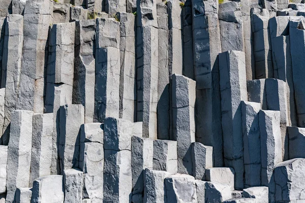 Basalt Kolumny Zbliżenie Strzał Vik Islandia — Zdjęcie stockowe