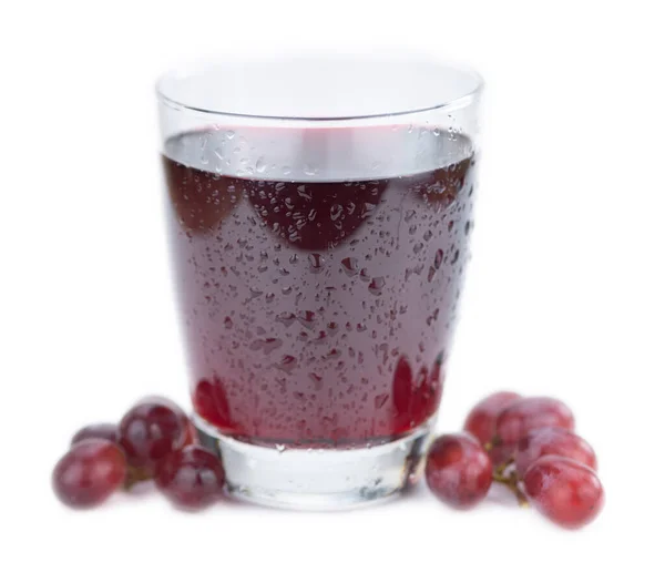 Red Grape Juice Izolált Fehér Alapon Szelektív Fókusz Közelkép Lövés — Stock Fotó