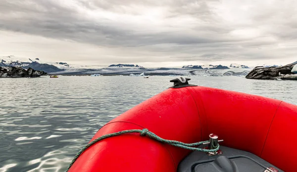 Båtutflykt Jokulsarlon Glacier Lagoon Östra Delen Island — Stockfoto