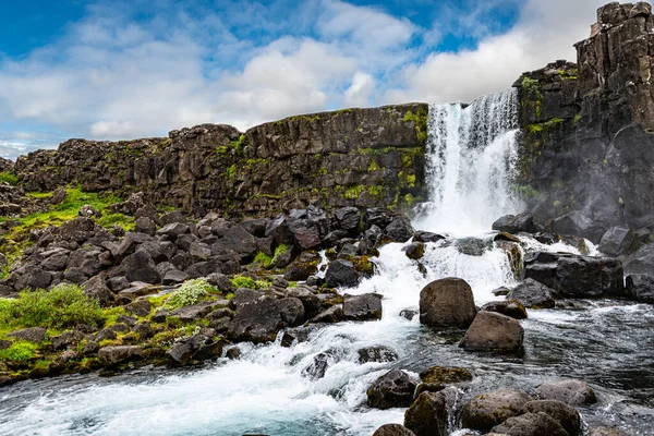 Национальный Парк Thingvellir Западной Части Исландии Летний День — стоковое фото