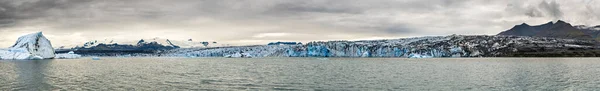 High Resolution Detailed Panorama Shot Jokulsarlon Glacier Lagoon Iceland — Stock Photo, Image