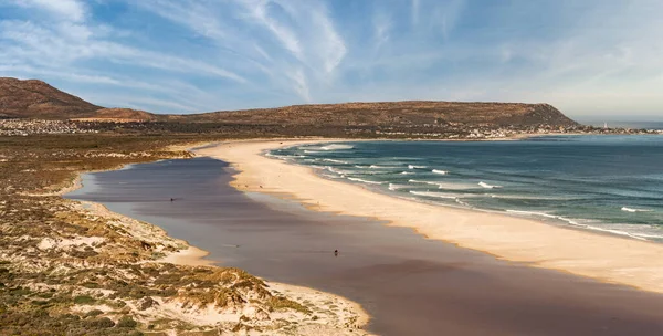Playa Muizenberg Junto Ciudad Del Cabo Sudáfrica Vista Panorámica Durante — Foto de Stock