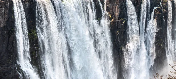 Victoria Falls Mosi Tunya Pohled Zimbabwské Strany Období Sucha — Stock fotografie