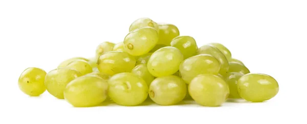 Uvas Blancas Aisladas Sobre Fondo Blanco Enfoque Selectivo Plano Primer —  Fotos de Stock