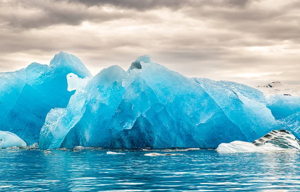 Laguna Glaciar Jokulsarlon Este Islandia Atardecer —  Fotos de Stock
