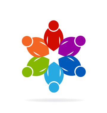 Takım çalışması iş yıldız insanlar logosu