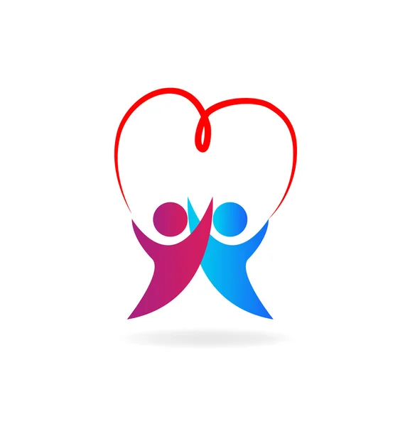 Love symbol logotyp — Stock vektor