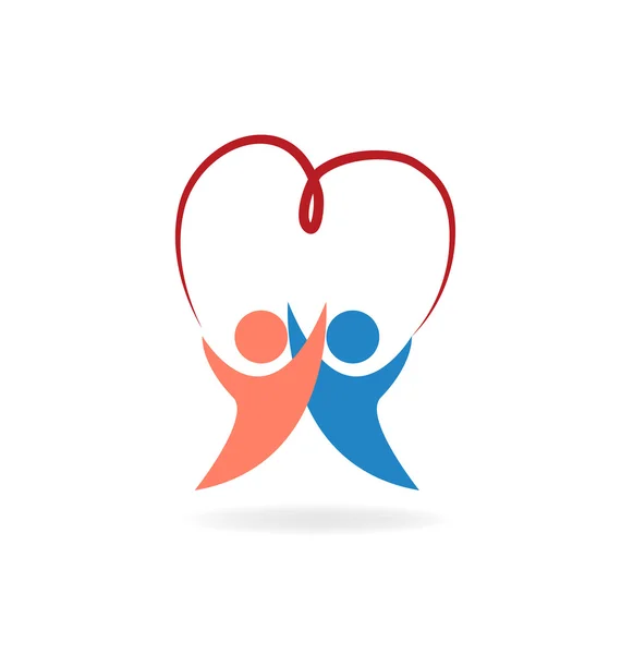 Love symbol logotyp — Stock vektor