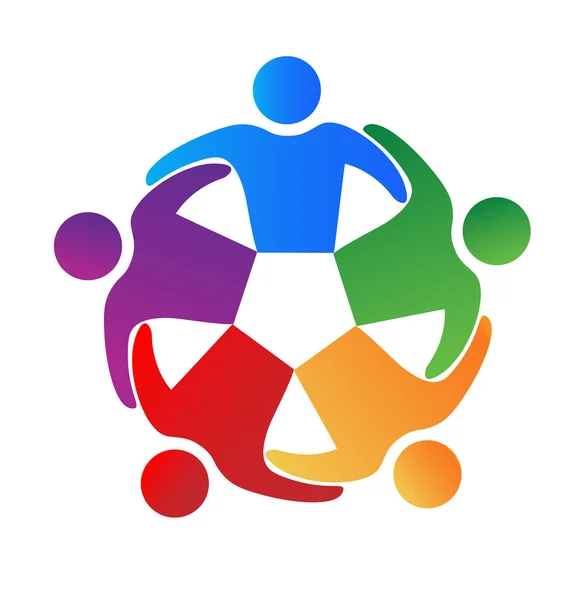 Logo travail d'équipe gens d'affaires — Image vectorielle