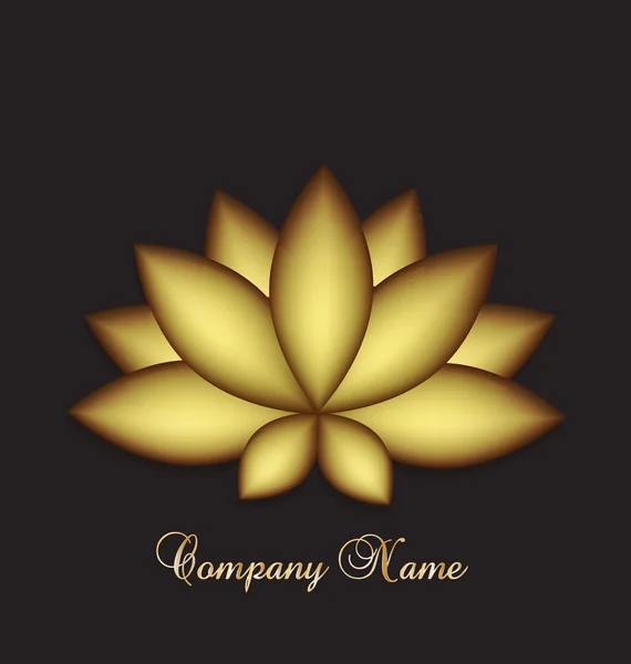 Lotus flor yoga logo — Vector de stock