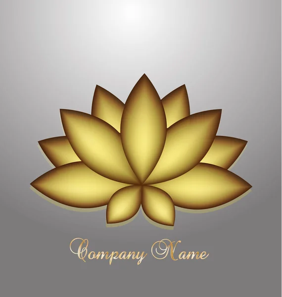 Lotus flor yoga logo — Archivo Imágenes Vectoriales