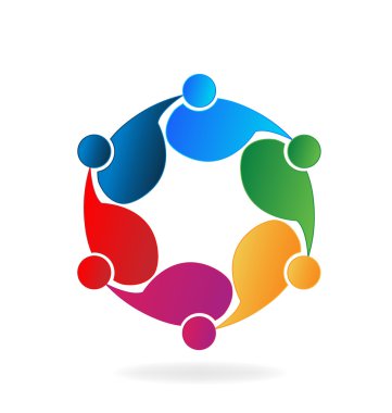 Takım çalışması birlik insanlar iş simgesi logosu