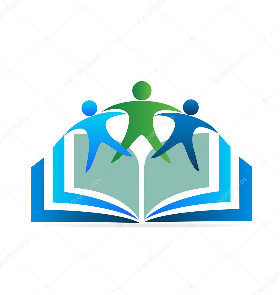 Book and students education logo