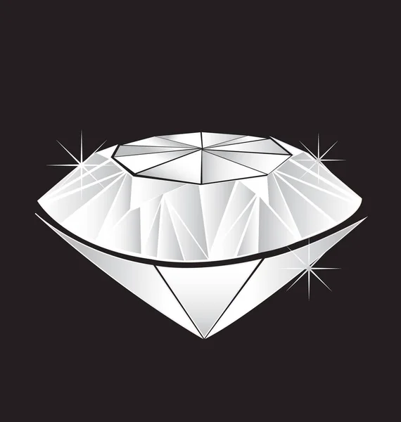 White diamond wedding symbol — Stock Vector