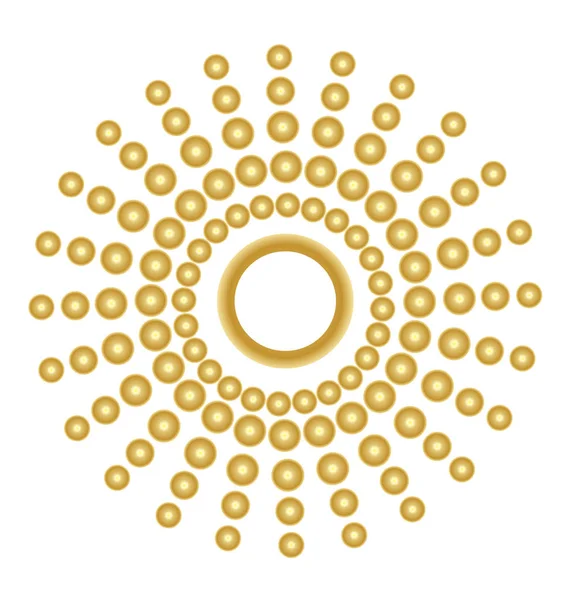 Gold abstract sun vector image — Stock Vector