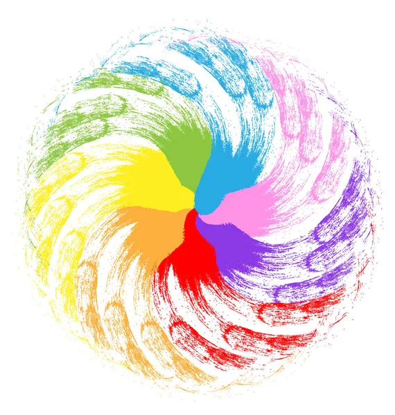 Abstracte rainbow bloem — Stockvector