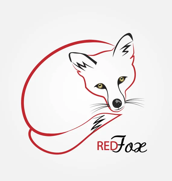 Logotyp rödräv — Stock vektor