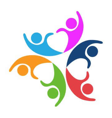 Ekip çalışması sadaka insanlar logosu