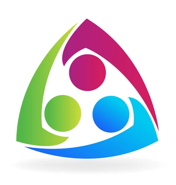 Logo des gens d'affaires du travail d'équipe — Image vectorielle