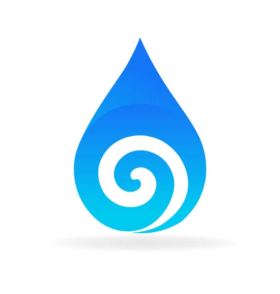 Vatten droppe logo ikon vektor design — Stock vektor