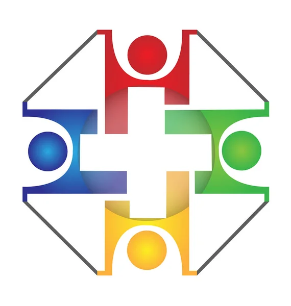 Logo zdravotní symbol. Zdraví pracovníků obrázek vektor — Stockový vektor