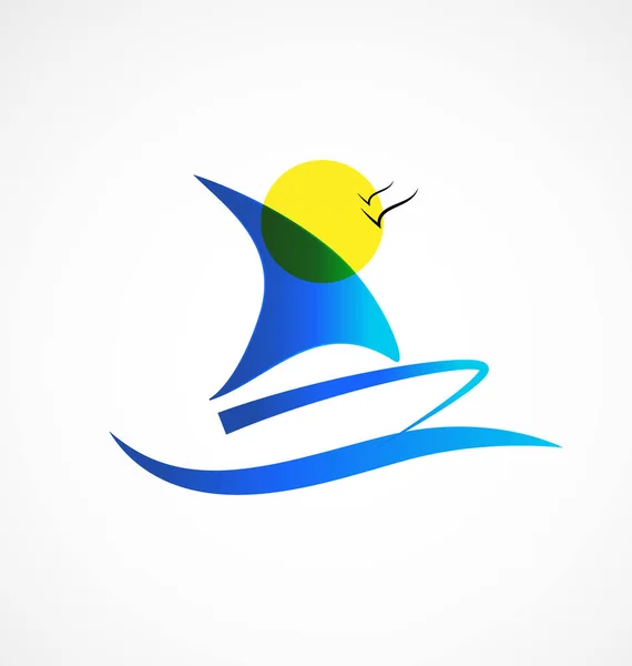 Logo bateau bateau — Image vectorielle