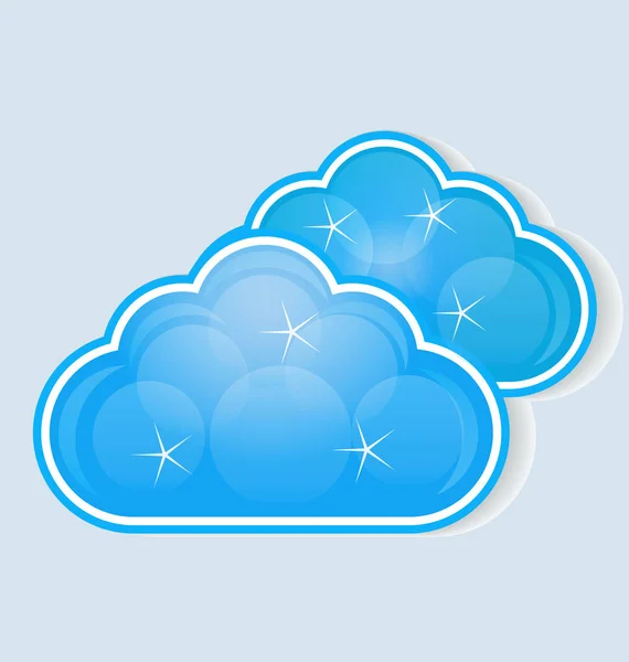 Gegevens van de cloud computing opslag logo — Stockvector