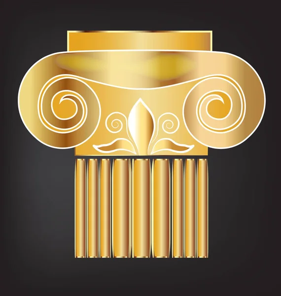 Colonne logo du bâtiment historique — Image vectorielle