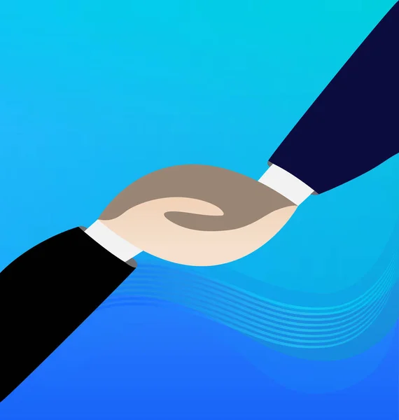 Handshaking business logo — Stock Vector