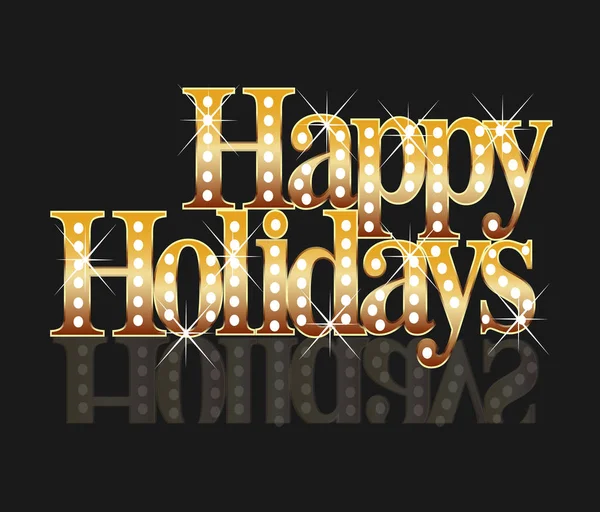 Happy holidays gold bling bling — Stock Vector © Glopphy #13743312