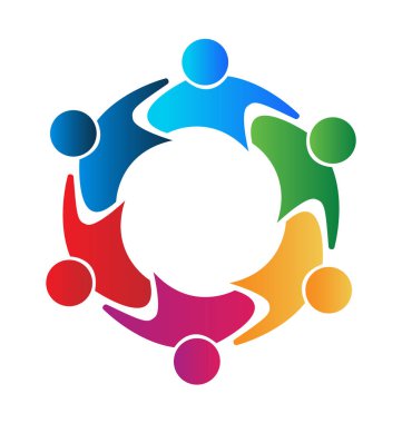 Ekip çalışması dostluk insanlar logosu