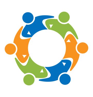 Ekip çalışması sarılmak insanlar logosu