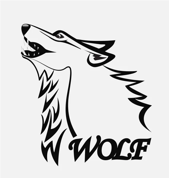 Wolf head logo — Stock Vector