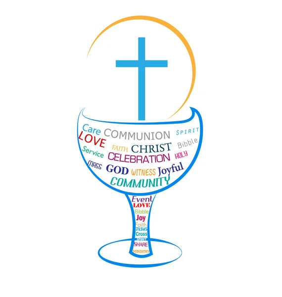 Eucharistie Symbole de la sainte communion — Image vectorielle