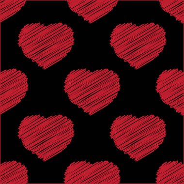 Karalama Tasarım Kalpler doodle