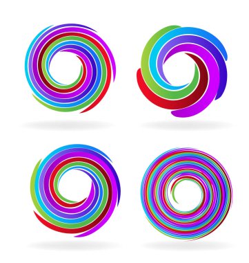 Güzel soyut kümesi logo dalgalar