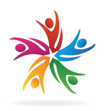 Takım çalışması iş insanlar logosu