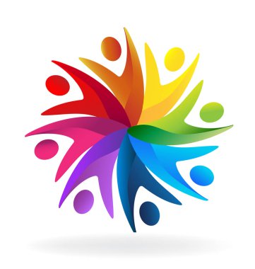 Takım çalışması iş insanlar logosu 