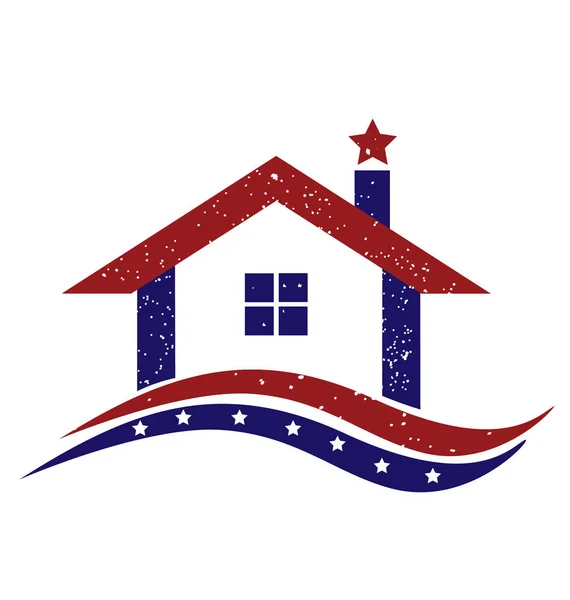 Logo usa house — Stockvektor