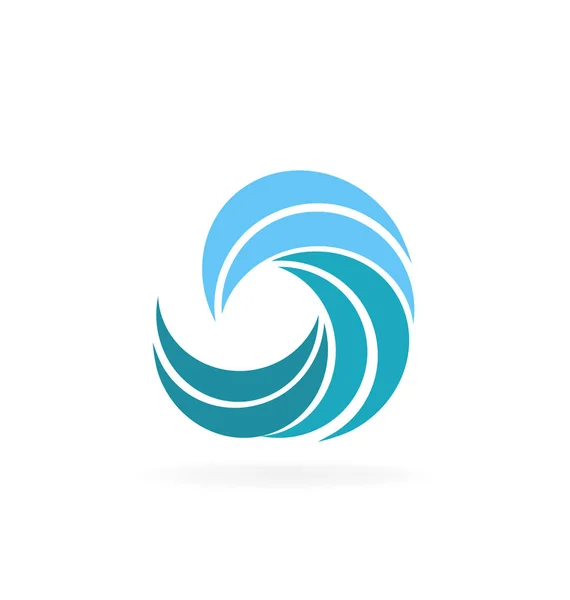 Waves beach tropical logo — Stock Vector