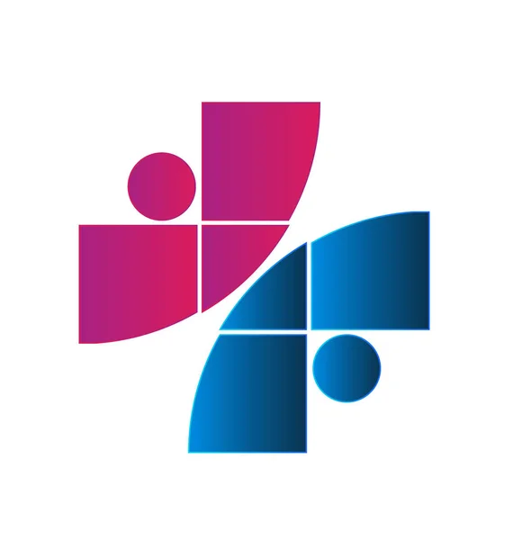 Croix logo de l'équipe médicale — Image vectorielle