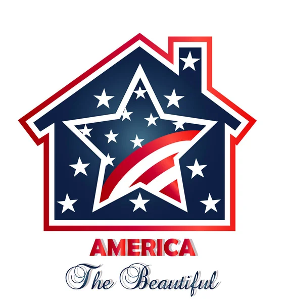 Logo Casa patriótica — Vector de stock