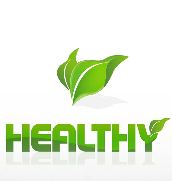 Logotipo saudável natureza — Vetor de Stock