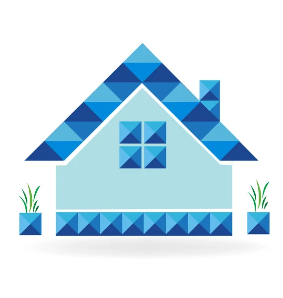 不動産のロゴのための家 — ストックベクタ