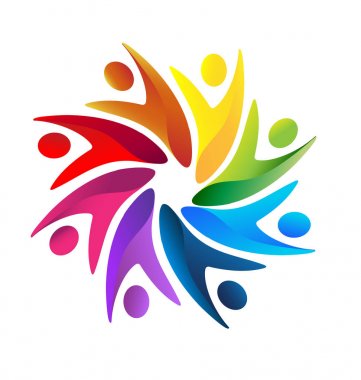 Takım çalışması iş insanlar logosu 