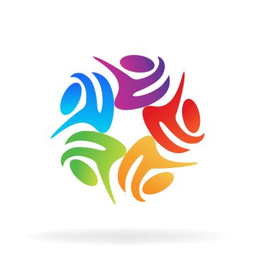 Ekip çalışması soyut parti insanlar logosu