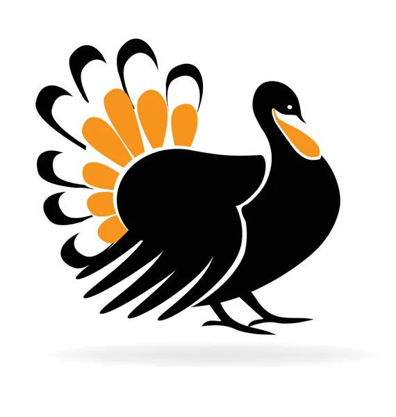 Thanksgiving Turkey Logo — Stock Vector